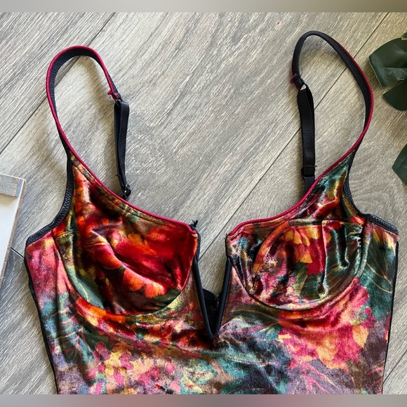 Vintage Victorias Secret 80s/90s Gold Label Teddy Sheer Velvet Bodysuit Size 34 - Picture 2 of 12